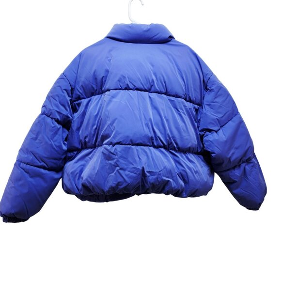 Essentials Womens Size 4X Purple Puffer Jacket With Pockets - Picture 2 of 5